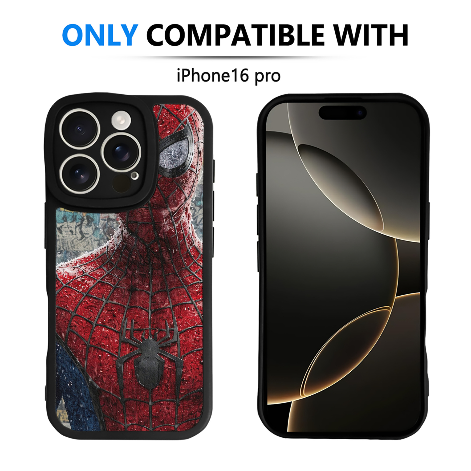 （画像用） Spider Man スパイダーマン 【iPhone 16シリーズ対応】シリコンスマホケース（レザー調） 材質：シリコン